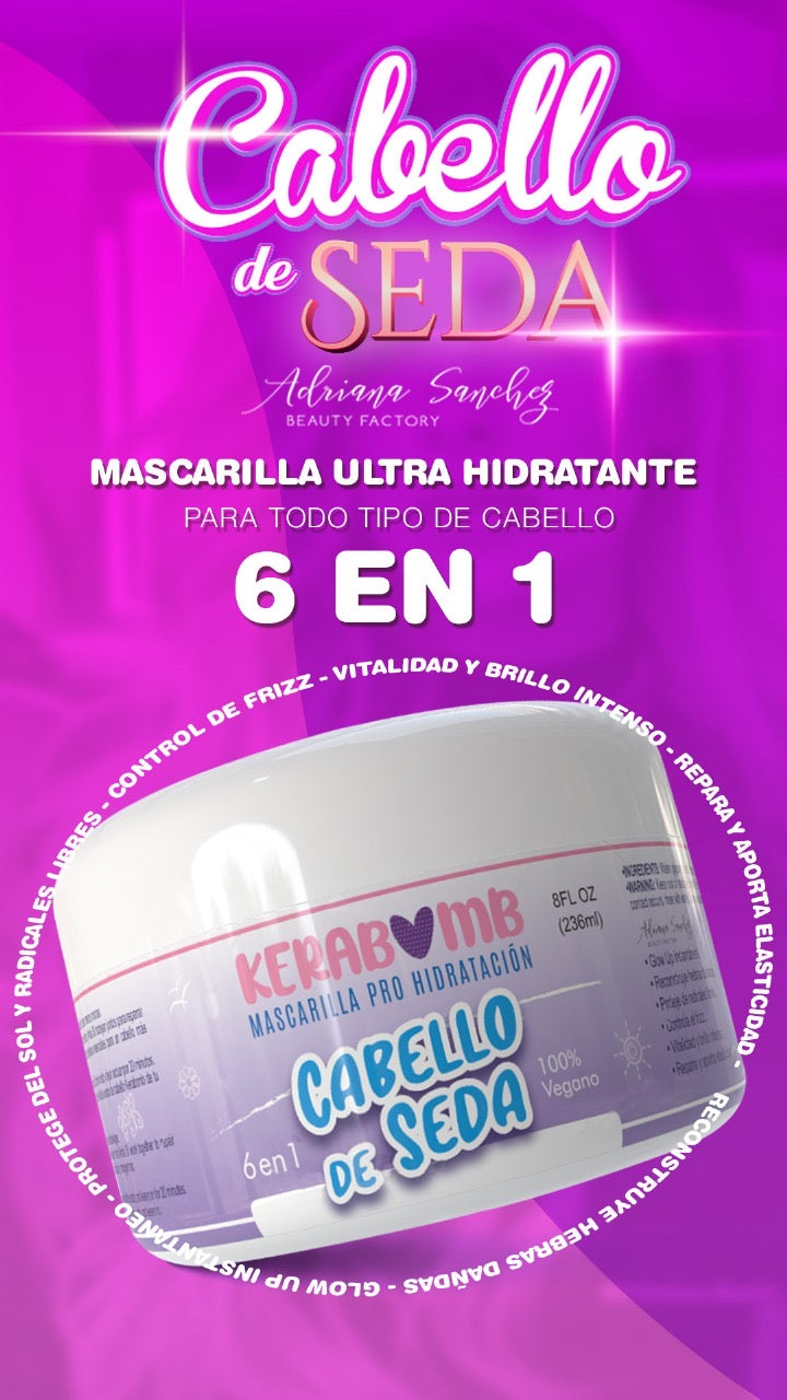 💖 Cabello de Seda 💗
Mascarilla ultra Hidratante 6 en 1